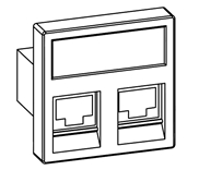 Комплект сетевых розеток на 2 RJ45